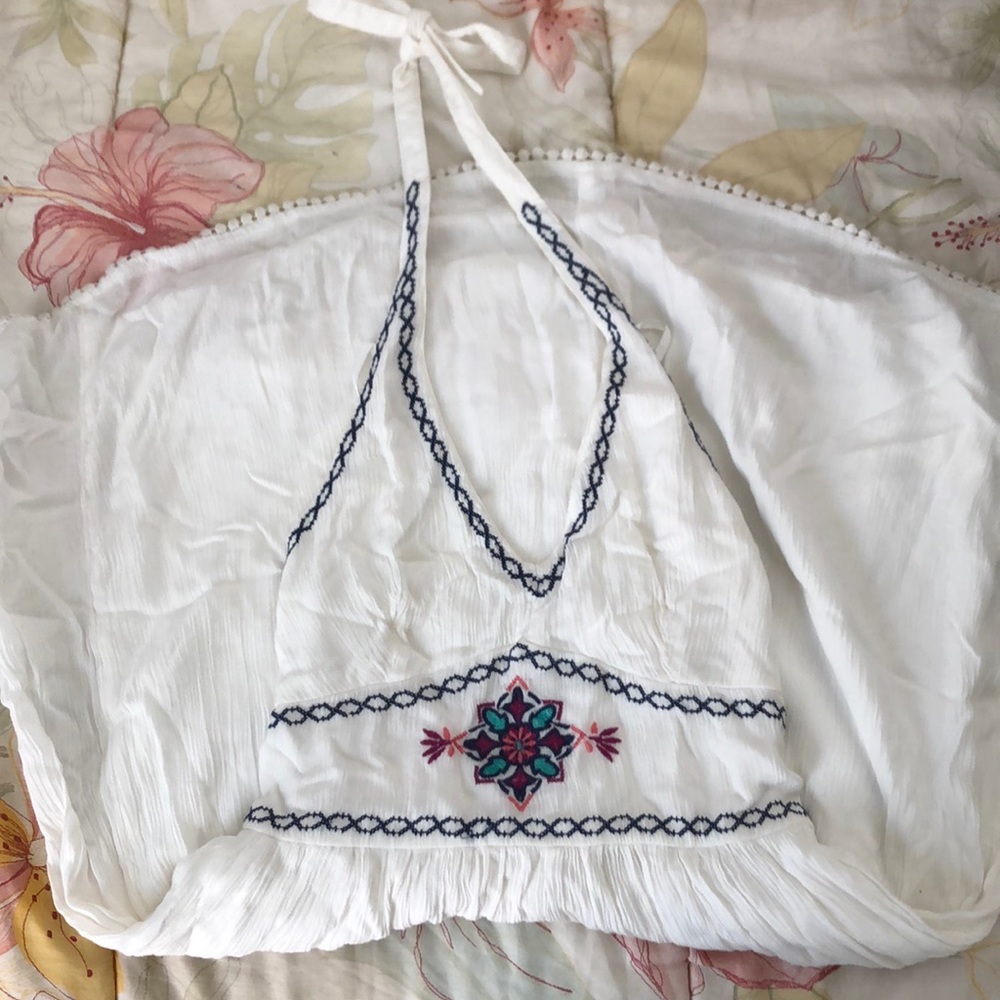 White Halter Dress